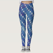 Bluish watercolor with airplantern pattern leggings (Vorderseite)