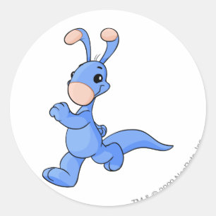 Blumaroo Blue Runder Aufkleber