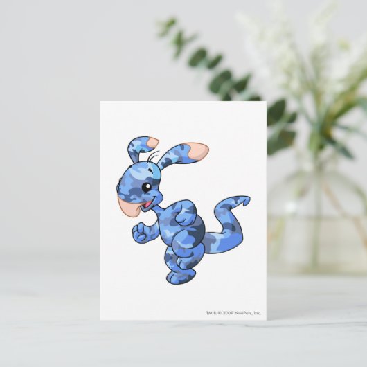 Blumaroo Camouflage Postkarte (Stehend Vorderseite)