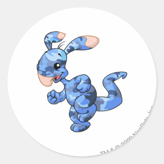Blumaroo Camouflage Runder Aufkleber