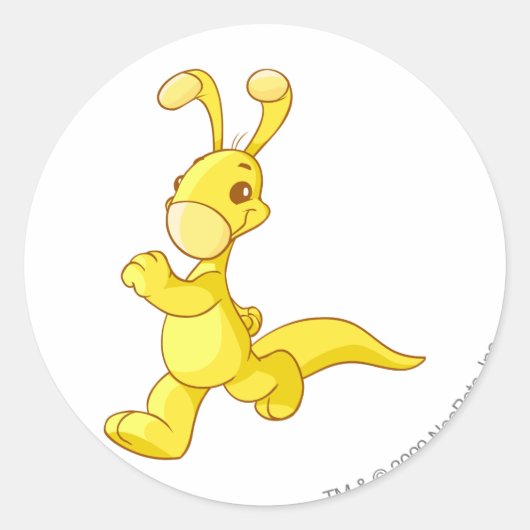 Blumaroo Gold Runder Aufkleber (Vorderseite)