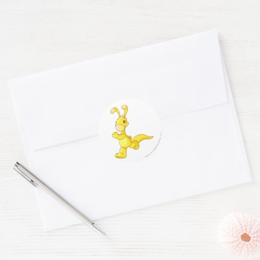 Blumaroo Gold Runder Aufkleber (Umschlag)