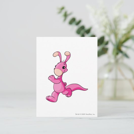 Blumaroo Pink Postkarte (Stehend Vorderseite)
