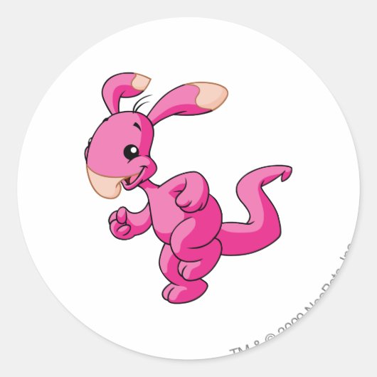 Blumaroo Pink Runder Aufkleber (Vorderseite)