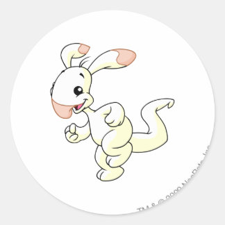 Blumaroo White Runder Aufkleber