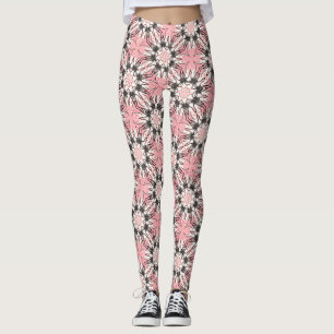 Blümchenmuster in Rosa Leggings