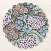 Blume1 doodle Art Untersetzer. Untersetzer (Vorderseite)