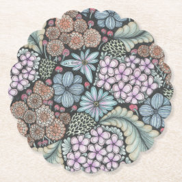 Blume1 doodle Art Untersetzer. Untersetzer