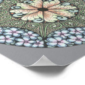 Blume3 doodle art print 8x8in. poster (Ecke)