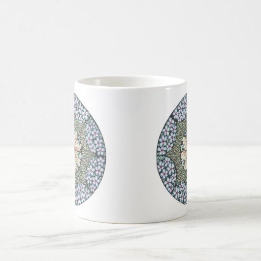 Blume3 doodle Art Tasse. Kaffeetasse (Mittel)