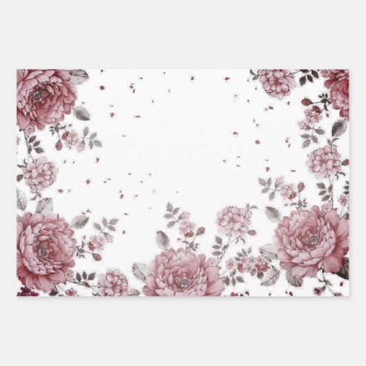 Blume3 Geschenkpapier Set (Vorderseite)