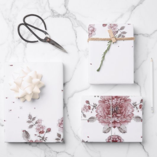 Blume3 Geschenkpapier Set (Vorderseite)
