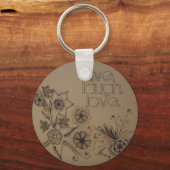 Blume 007, live., lachen., Liebe. -Gestalted Schlüsselanhänger (Vorderseite)