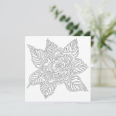 Blume 020617 Erwachsenenfarben Rose Ermutigung Karte (Stehend Vorderseite)