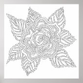 Blume 020617 Rose für Erwachsene Farbe Dieser Spaß Poster (Vorne)