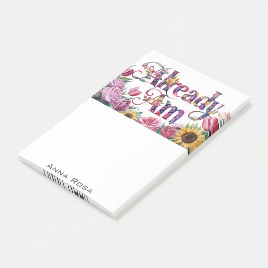 *~* Blume 10 AM AP85 Manifesting Post-it Klebezettel (angewinkelt)