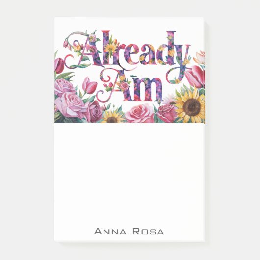 *~* Blume 10 AM AP85 Manifesting Post-it Klebezettel (Vorderseite)