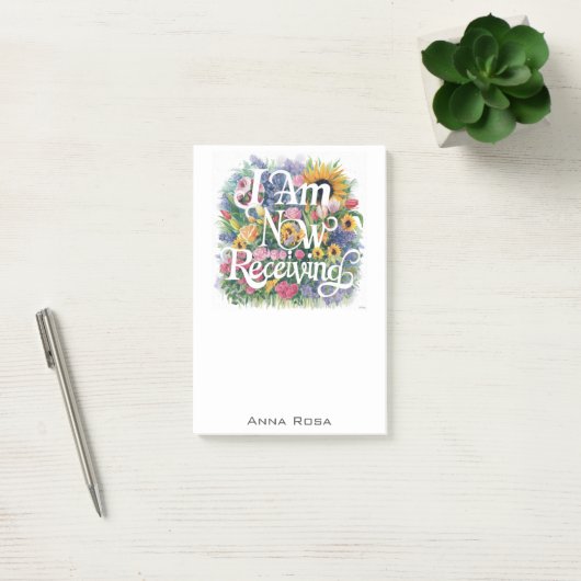 *~* Blume 10 JETZT ERHALTE ICH AP85 Manifesting Post-it Klebezettel (Büro)