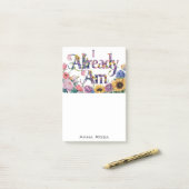 *~* Blume 11 BEREITS AM AP85 Manifesting Post-it Klebezettel (Auf Schreibtisch)