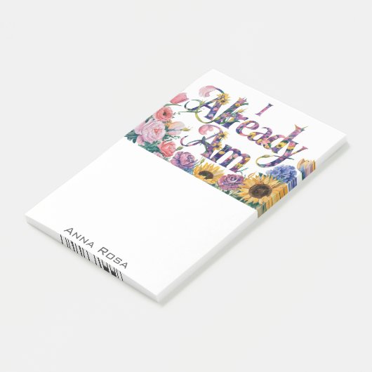 *~* Blume 11 BEREITS AM AP85 Manifesting Post-it Klebezettel (angewinkelt)