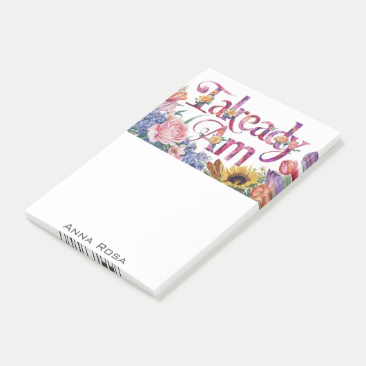 *~* Blume 12 BEREITS AM AP85 Manifesting Post-it Klebezettel (angewinkelt)