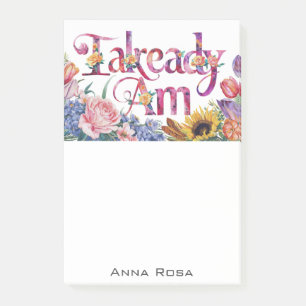 *~* Blume 12 BEREITS AM AP85 Manifesting Post-it Klebezettel