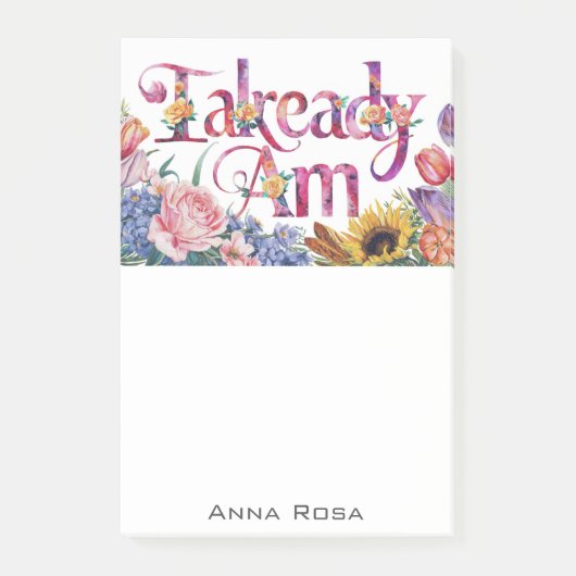 *~* Blume 12 BEREITS AM AP85 Manifesting Post-it Klebezettel (Vorderseite)