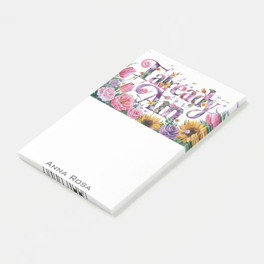 *~* Blume 13 BEREITS AM AP85 Manifesting Post-it Klebezettel (angewinkelt)