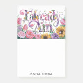 *~* Blume 13 BEREITS AM AP85 Manifesting Post-it Klebezettel (Vorderseite)