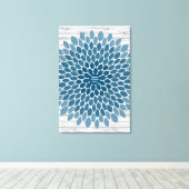 Blume - 150 Signature Leinwand Gästebuch (Insitu (Holzboden))