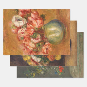 Blume (1) Dekoupage Trio Set von Auguste Renoir Geschenkpapier Set