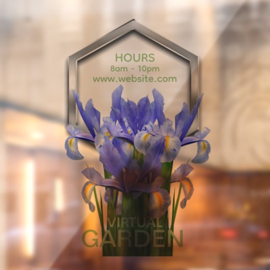 Blume 1 - Fensterklammer: 20.00" x 30.00" Fensteraufkleber (Blatt 2)