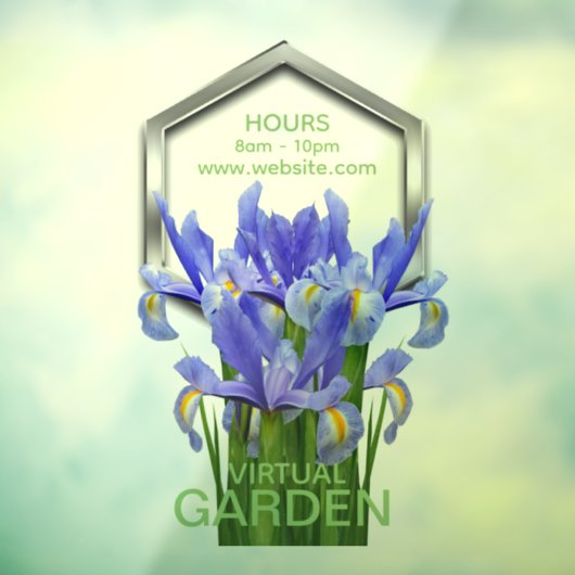 Blume 1 - Fensterklammer: 20.00" x 30.00" Fensteraufkleber (Blatt 3)