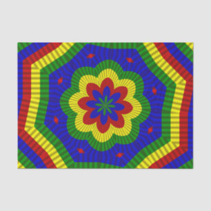Blume-1-GEWEBE-WRAP-PAPIER MIT Primärfarben Seidenpapier