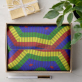 Blume-1-GEWEBE-WRAP-PAPIER MIT Primärfarben Seidenpapier (Geschenk)