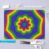 Blume-1-GEWEBE-WRAP-PAPIER MIT Primärfarben Seidenpapier (Handwerk)
