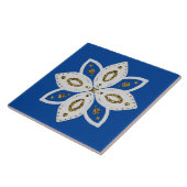 Blume 1 litblau 1 und weiß fliese (Seite)