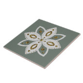 Blume 1 lite grün und weiß fliese (Seite)
