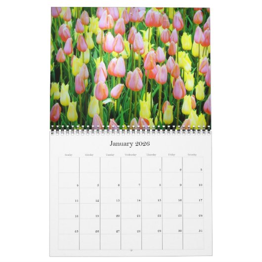 Blume 2026 kalender (Jan 2026)