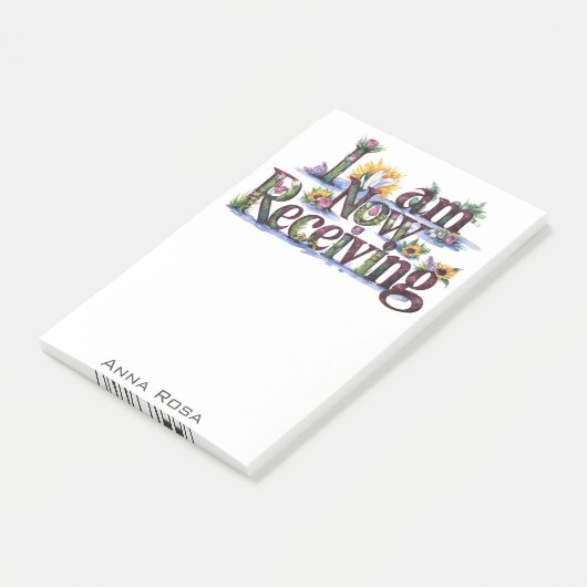 *~* Blume 21 JETZT ERHALTE ICH AP85 Manifesting Post-it Klebezettel (angewinkelt)