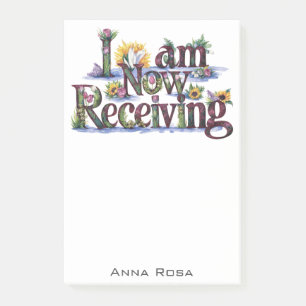 *~* Blume 21 JETZT ERHALTE ICH AP85 Manifesting Post-it Klebezettel