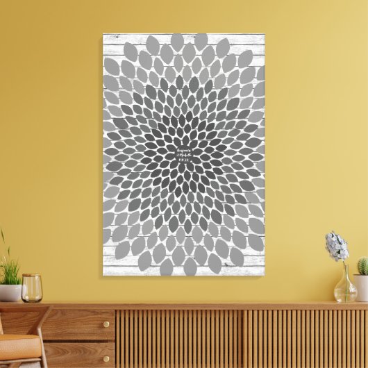 Blume - 250 Signature Guest Book Alternative Print Leinwanddruck (Insitu (Wohnzimmer))