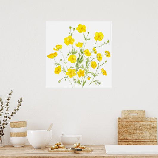 Blume 2 Aquarell Poster (Küche)