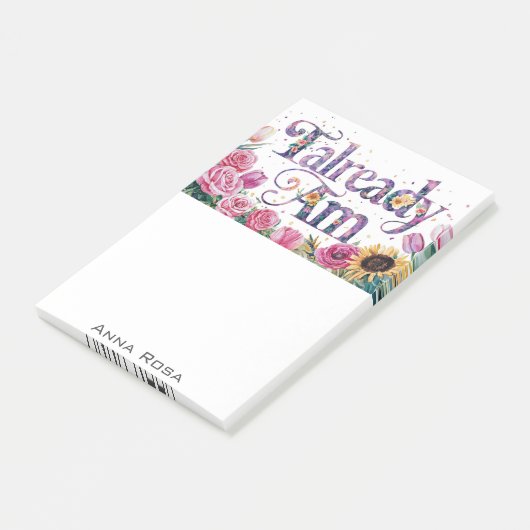 *~* Blume 2 BEREITS AM AP85 Manifesting Post-it Klebezettel (angewinkelt)