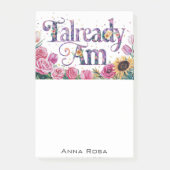 *~* Blume 2 BEREITS AM AP85 Manifesting Post-it Klebezettel (Vorderseite)