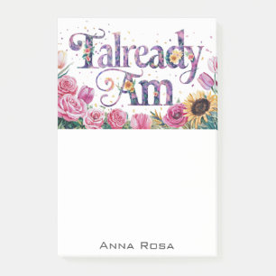 *~* Blume 2 BEREITS AM AP85 Manifesting Post-it Klebezettel