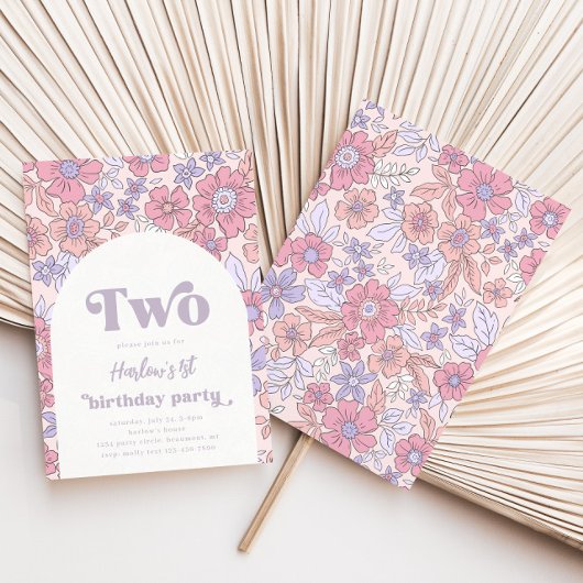 Blume 2. Geburtstag Einladung | WILDBLUME