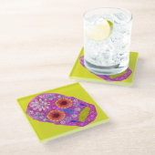 BLUME 2 GLASUNTERSETZER (Schrägansicht)