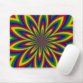Blume 2 mit Rollen in Primärfarben Mousepad (Mit Mouse)