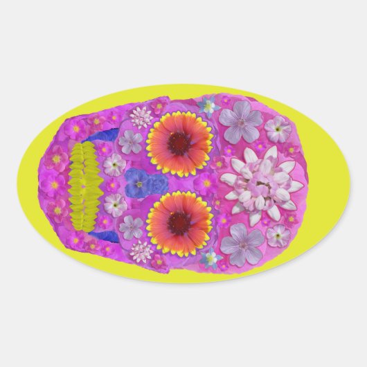 BLUME 2 OVALER AUFKLEBER (Vorderseite)
